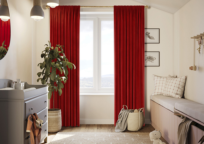Odessa Velvet, Crimson - Made to Measure Curtains - Image 3